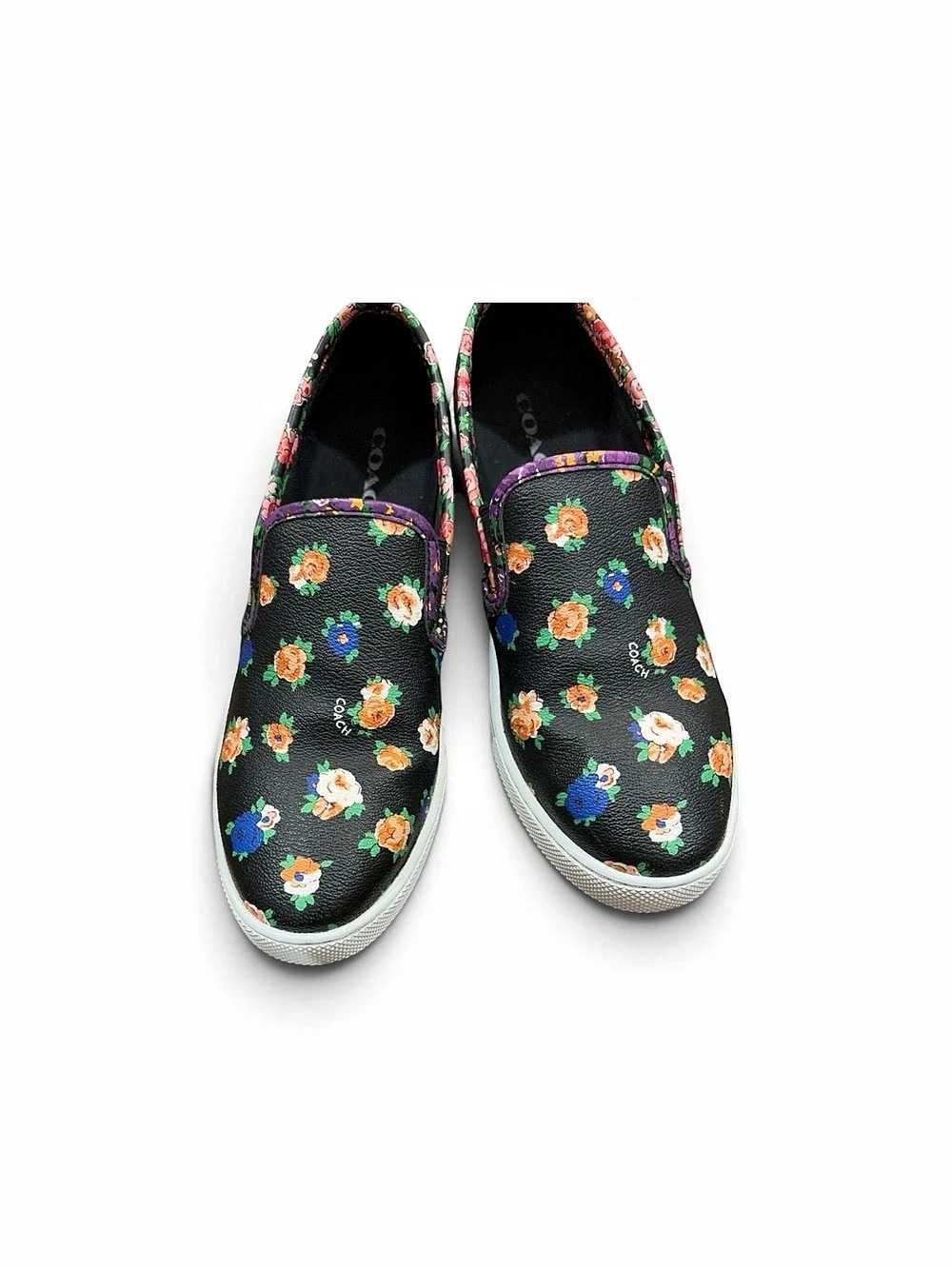 Coach Floral Slip-On Sneakers in Black